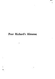 Cover of: Poor Richard's almanac