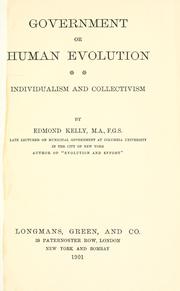 Cover of: Government or human evolution.