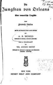 Cover of: Die jungfrau von Orleans by Friedrich Schiller