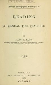 Cover of: Reading : a manual for teachers