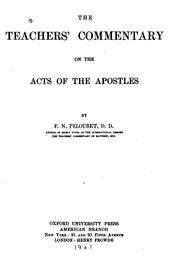 Cover of: The teachers' commentary on the Acts of the Apostles