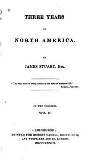Cover of: Three years in North America. by Stuart, James