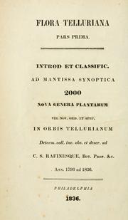 Cover of: Flora telluriana.