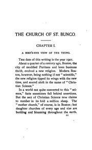 Cover of: The church of St. Bunco: a drastic treatment of a copyrighted religion...un-christian non-science