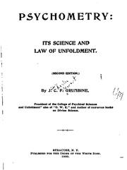 Cover of: Psychometry: its science and law of unfoldment