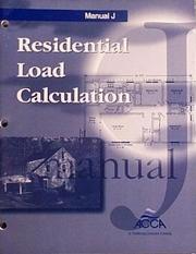 Cover of: Residential load calculation by Hank Rutkowski