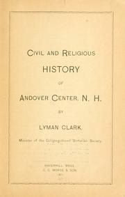 Cover of: Civil and religious history of Andover Center, N.H.