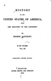 Cover of: History of the United States of America: from the discovery of the continent