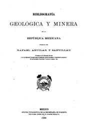 Cover of: Bibliografía geológica y minera de la República Mexicana