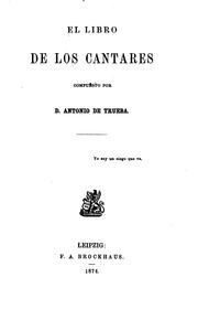 Cover of: El libro de los cantares