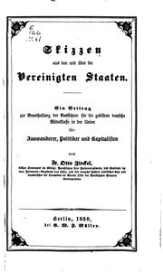 Cover of: Skizzen aus den und über die Vereinigten Staaten. by Otto Zirckel