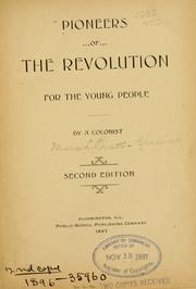 Cover of: Pioneers of the revolution by Mara L. Pratt-Chadwick