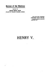 Cover of: Henry V.: the typical mediaeval hero.