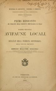 Cover of: Primo resoconto dei risultati della inchiesta ornitologica in Italia
