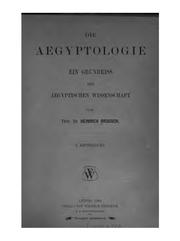 Cover of: Die aegyptologie. by Heinrich Karl Brugsch
