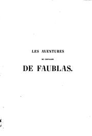 Cover of: Les aventures du chevalier de Faublas