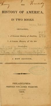 The history of America by Jedidiah Morse