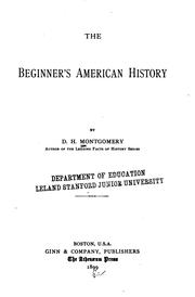 Cover of: The beginner's American history by David Henry Montgomery