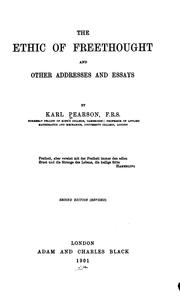 Cover of: The ethic of freethought by Karl Pearson