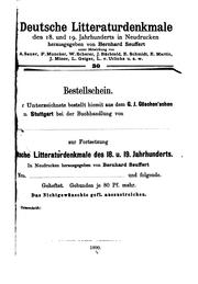 Cover of: Briefe über merkwürdigkeiten der litteratur by [Hrsg. von A. von Weilen]