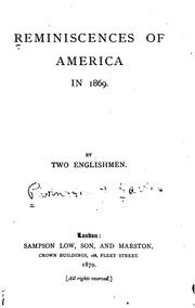 Cover of: Reminiscences of America in 1869. by Alex Rivington