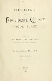 Cover of: History of Providence County, Rhode Island.