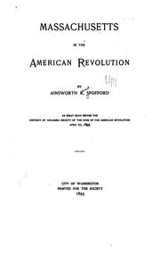 Cover of: Massachusetts in the American Revolution