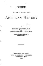 Cover of: Guide to the study of American history