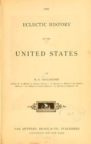 Cover of: The eclectic history of the United States