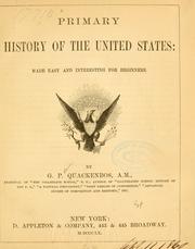 Cover of: Primary history of the United States: made easy and interesting for beginners.