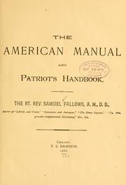 Cover of: The American manual and patriot's handbook