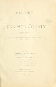 Cover of: History of Herkimer county, New York by George Anson Hardin