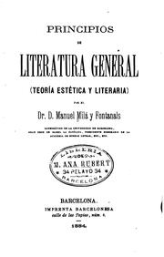 Cover of: Obras completas del doctor d. Manuel Milá Fontanals ...
