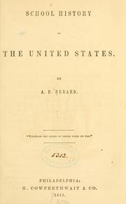 School history of the United States by A. B. Berard