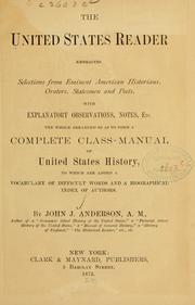 Cover of: The United States reader by Anderson, John J., Anderson, John J.