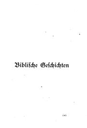 Cover of: Biblische geschichten, und Kapitel aus Weizsäckers und Luthers Bibelübersetzungen