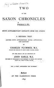 Cover of: Two of the Saxon chronicles parallel: with supplementary extracts from the others