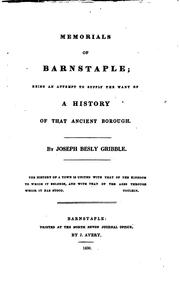 Cover of: Memorials of Barnstaple by Joseph Besly Gribble