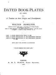 Cover of: Dated book-plates (Ex libris) with a treatise on their origin and development.