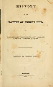 Cover of: History of the battle of Breed's Hill