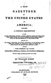 Cover of: A new gazetteer of the United States of America: including ... geographical, historical, political, and statistical information; with the population of 1830