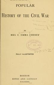 Cover of: Popular history of the civil war