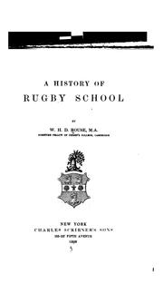 Cover of: A history of Rugby School