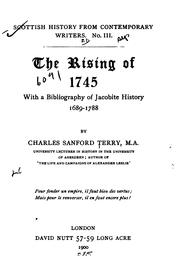 Cover of: The rising of 1745: with a bibliography of Jacobite history 1689-1788