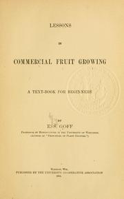 Cover of: Lessons in commercial fruit growing