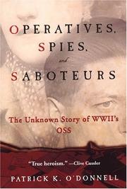 Cover of: Operatives, Spies, And Saboteurs: The Unknown Story of World War II's Oss