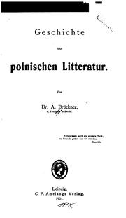 Cover of: Geschichte der polnischen litteratur.