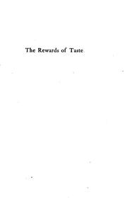 Cover of: The rewards of taste, and other essays by Bridge, Norman