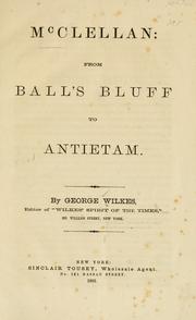 Cover of: McClellan: from Ball's Bluff to Antietam