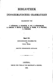 Cover of: Griechische grammatik by Meyer, Gustav